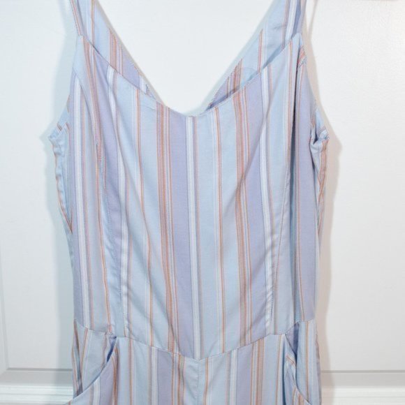 PURE blue striped wide leg romper XS - Picture 6 of 6